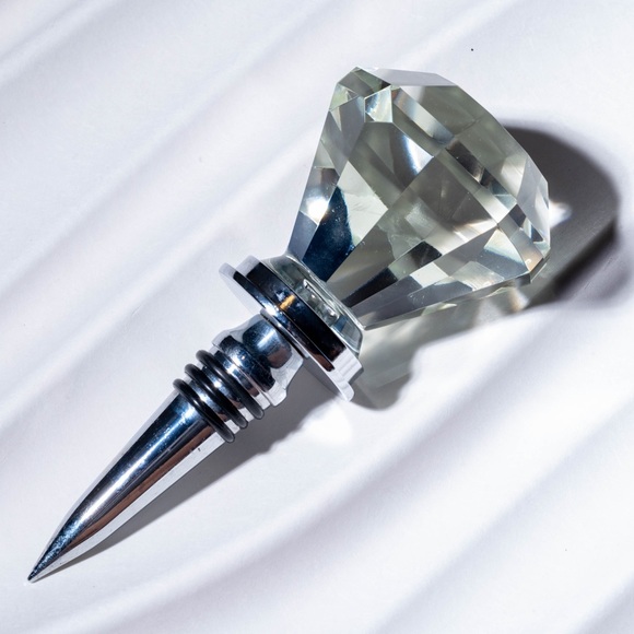 BNIB Glass Diamond Wine Stopper - Picture 4 of 7